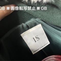 I.S. フード付き　ダップル　ロングコート　グリーンの画像
