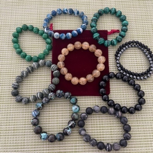 ⭐️パワーストーン詰め合わせ❗️ゴールドタイチンルチル  翡翠 マラカイト アフガナイト‼️天然石ブレスレット