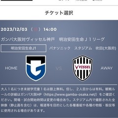 ヴィッセル神戸　ガンバ大阪　駐車券　定価