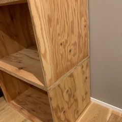 【2個セット】レコードラック、70枚収納可能、本棚の画像