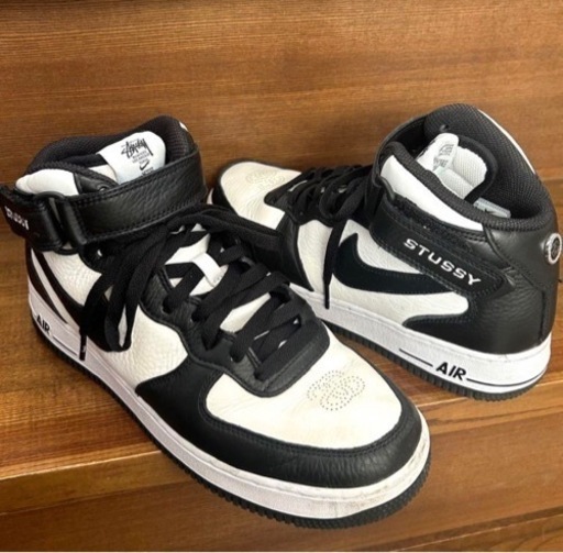Stussy × Nike Air Force 1 Mid 黒 パンダ ナイキ