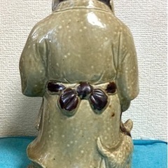 西郷隆盛のお酒入れ　猪口付き　オブジェ　陶器の画像