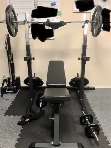 ベンチプレス　ダンベル付き　ベンチ付きMAX105キロまでの重り付き