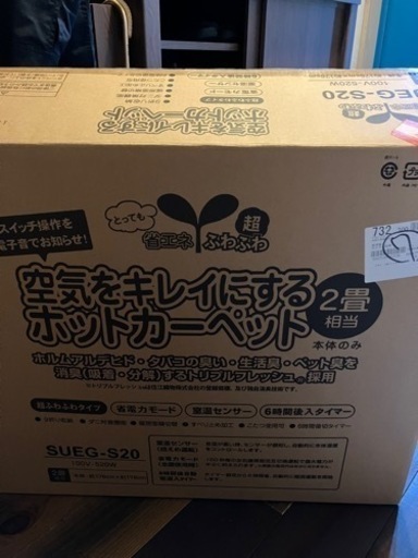 空気をきれいにするホッドカーペット　2畳