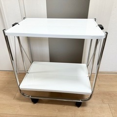 AZUMAYA 東谷 折りたたみ キッチン ワゴン 隙間収納 
