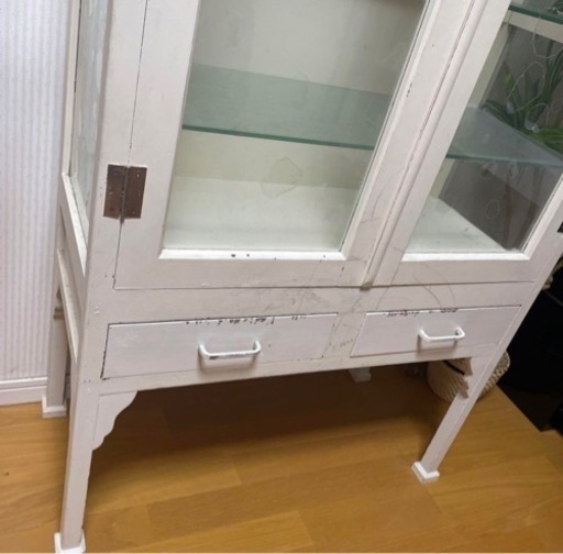 収納棚 飾り棚 アンティーク医療棚 キャビネットガラスショーケース