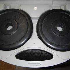 R090 ダンベル プレート 2.5kg 4枚 専用ケース有＆ 2本棒、Used・美品の画像