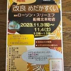 第二回改良めだか掬い　スーパーボール掬い　めだか販売のイベント
