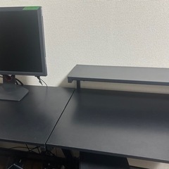 DOMY HOME ゲーミングデスク LEDライト付き 幅128...