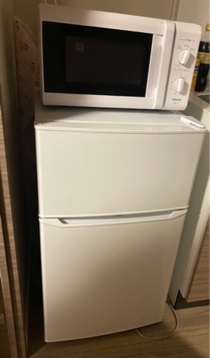 3点:洗濯機　冷蔵庫　レンジ