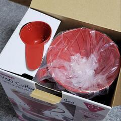 新品 未使用 ハリオ コーヒーサーバー セット v60 4点セット 箱入り コーヒーサーバーコーヒードリッパー 軽量スプーン ペーパーフィルター 電子レンジ対応 の画像