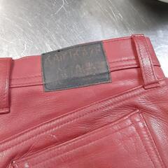 革パン　ワインレッド　ウエスト７６　Mの画像