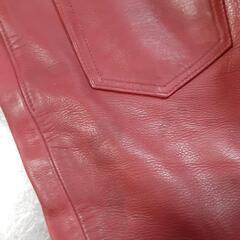 革パン　ワインレッド　ウエスト７６　Mの画像