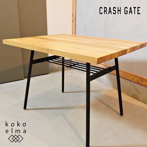 CRASH GATE(クラッシュゲート)/ノットアンティークスのKOOPA(クッパ)　オーク材 ダイニングテーブルです。ブルックリンスタイルなど男前インテリアにおススメ♪DJ422