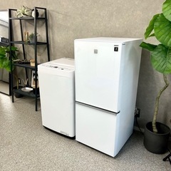 ☑︎配送/設置無料👏🏻 透明感のあるクリアホワイト🧊 一人暮らし家電セット💫の画像