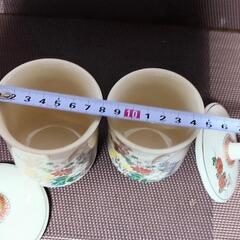 ✨薩摩焼　永田窯　蓋付　未使用　夫婦湯呑の画像