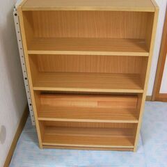 【譲渡先決定しました】本棚　木製ラック　木目調の画像