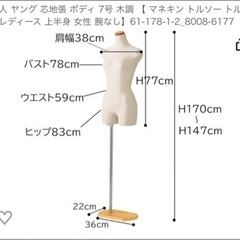 美品！軽量で持ち運びしやすい トルソー7号 ピン刺し可能