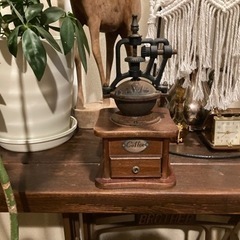 コーヒーミル　木製　アンティーク　手動式　