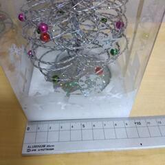 クリスマスツリー　シルバー　ワイヤー　卓上　インテリア　ラメの画像