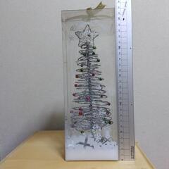クリスマスツリー　シルバー　ワイヤー　卓上　インテリア　ラメの画像