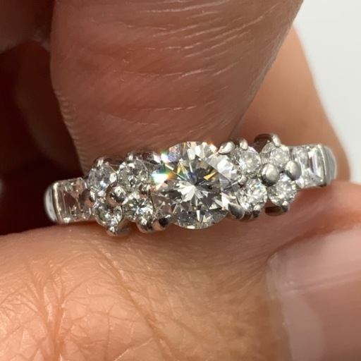 pt900 プラチナ900 ダイヤモンドリング 4.4g 0.45ct 0.54ct