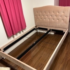 Franc franc】ダブルベッドフレーム ピンク