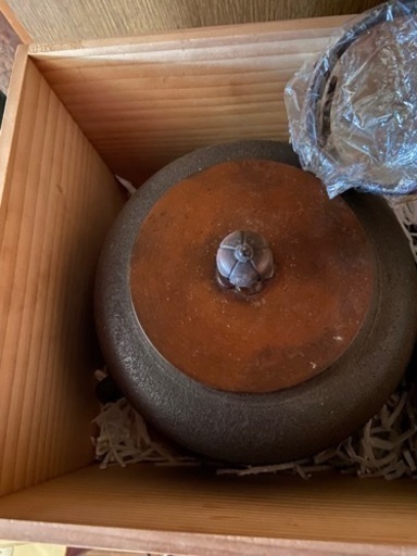 骨董　茶道具　帯霞　棗釜　銘工　佐藤清光　環（釜に付ける輪っか二つ）含む