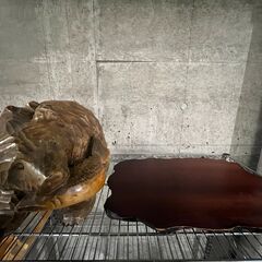 木彫りの熊の置物  台座付   和風インテリア　北海道　民芸品　昭和レトロ　の画像