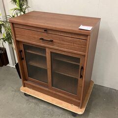 14560  ユーアイ 2枚ガラス扉　キッチンボード　キッチンカウンター   ◆大阪市内・東大阪市他 5,000円以上ご購入で無料配達いたします！◆ ※京都・高槻・枚方方面◆神戸・西宮・尼崎方面◆奈良方面、大阪南部方面　それぞれ条件付き無料配送あり！            の画像