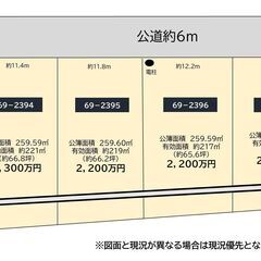 ✨名古屋市緑区鳴海町字大清水　第三期販売　全８区画の宅地分譲　56坪〜68坪　2,200万円〜2,700万円　建築条件なし♪ ご希望の建築業者様にてご計画下さい😊✨ - 名古屋市