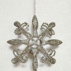 雪の結晶　キャンドルホルダー　クリスマスオーナメント①