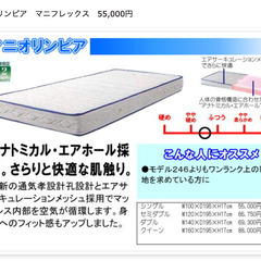 ★通気性タイプ！高反発！マニフレックス・マニオリンピア☆シングル...