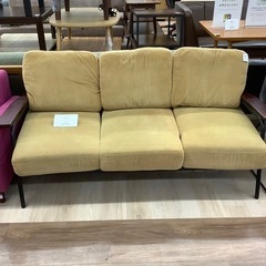 コーデュロイ製 アイアンソファー3人掛けのご紹介です【トレファク東