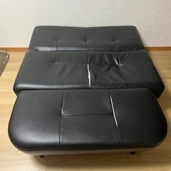 ブラックソファーベット　ニトリの画像