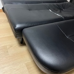 ブラックソファーベット　ニトリの画像