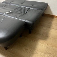 ブラックソファーベット　ニトリの画像