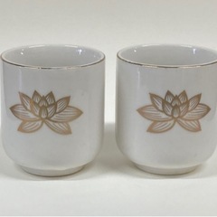 未使用◆御仏具◆白上金ハス湯呑◆２客セット◆