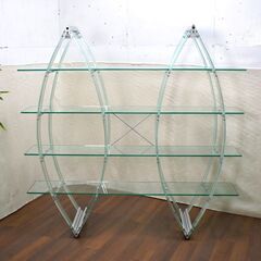 【ヤ取終了6/28】≪zyt1187ジ≫ マルチェロ ジリアーニ SINTESI/シンテシ MONDO BookCase/モンドブックケース アクリルフレーム/ガラス棚 50826-01の画像