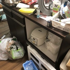 キッチンカウンター　引き出し、コンセント付き