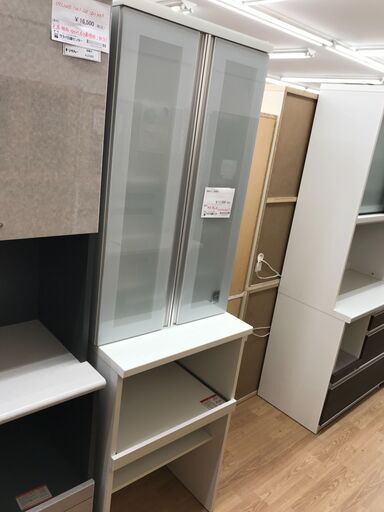 ★ジモティ割あり★ 高橋木工 食器棚 ホワイト H200×W60×D51 クリーニング済み KJ3420