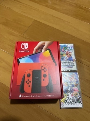 新品Nintendo Switch（有機ELモデル） マリオレッド➕ソフト
