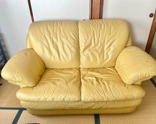 【定価40万円】本革　2人掛けソファ Castello/カステッロ　イタリア製