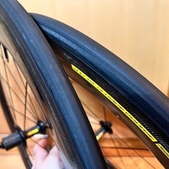 Mavic Cxr80 前後セット　CX01ブレード付き走行距離少TUFOチューブラータイヤ　美品マヴィック　レアSHIMANO sram 11sスプロケット対応　の画像