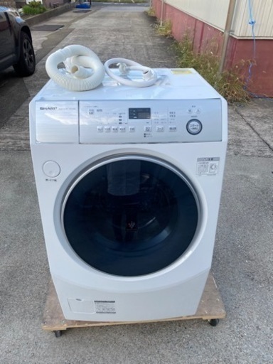 SHARP ドラム式洗濯乾燥機 ES-H10C-WR 2019年製 10.0kg●E092M413