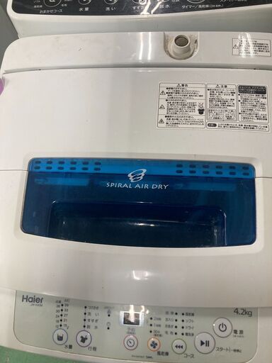 W9 ✨️最終値引き✨️Haier 洗濯機 JW-K42M 4.2kg  中古