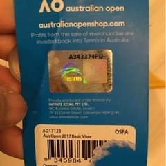2017 Australian open サンバイザー　テニス　ゴルフの画像
