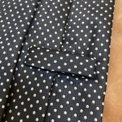 新品未使用　内海商店　ネクタイ　ドット　濃紺　ダークブルー　同柄の2本セットの画像