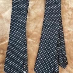 新品未使用　内海商店　ネクタイ　ドット　濃紺　ダークブルー　同柄...