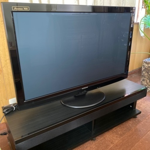 ★【値下げしました‼️】美品 HITACHI Premium Woooのフルハイビジョンプラズマテレビ＆CAVオーディオラックセット